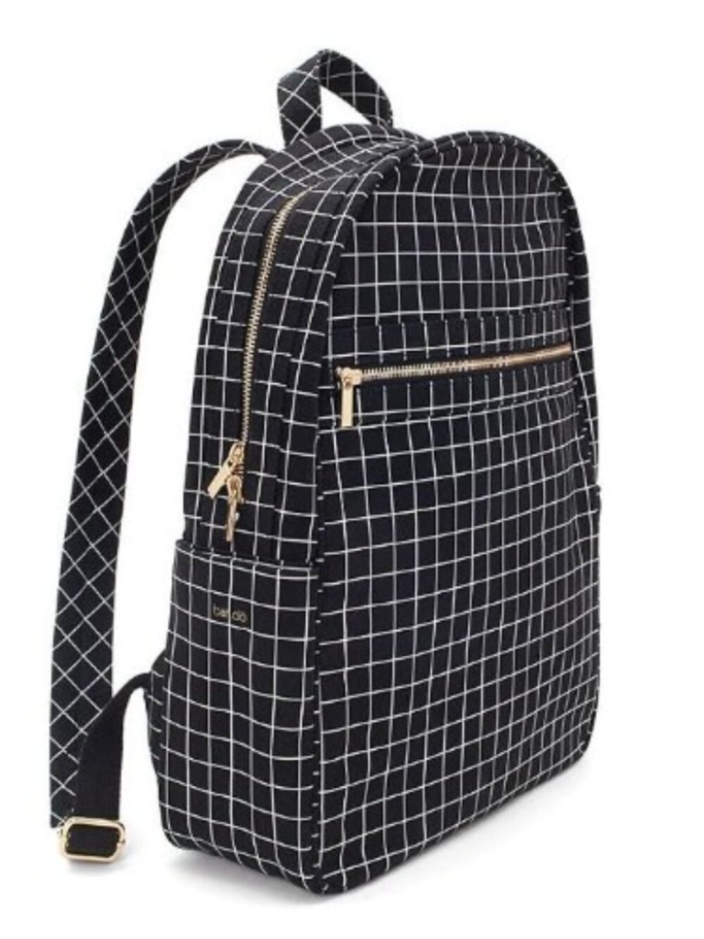 Backpack Navy and white checkered Canvas Girl or Women OS